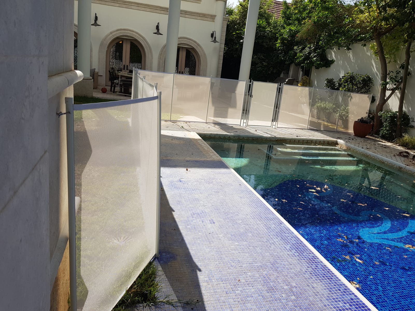 White Mesh Fence 902