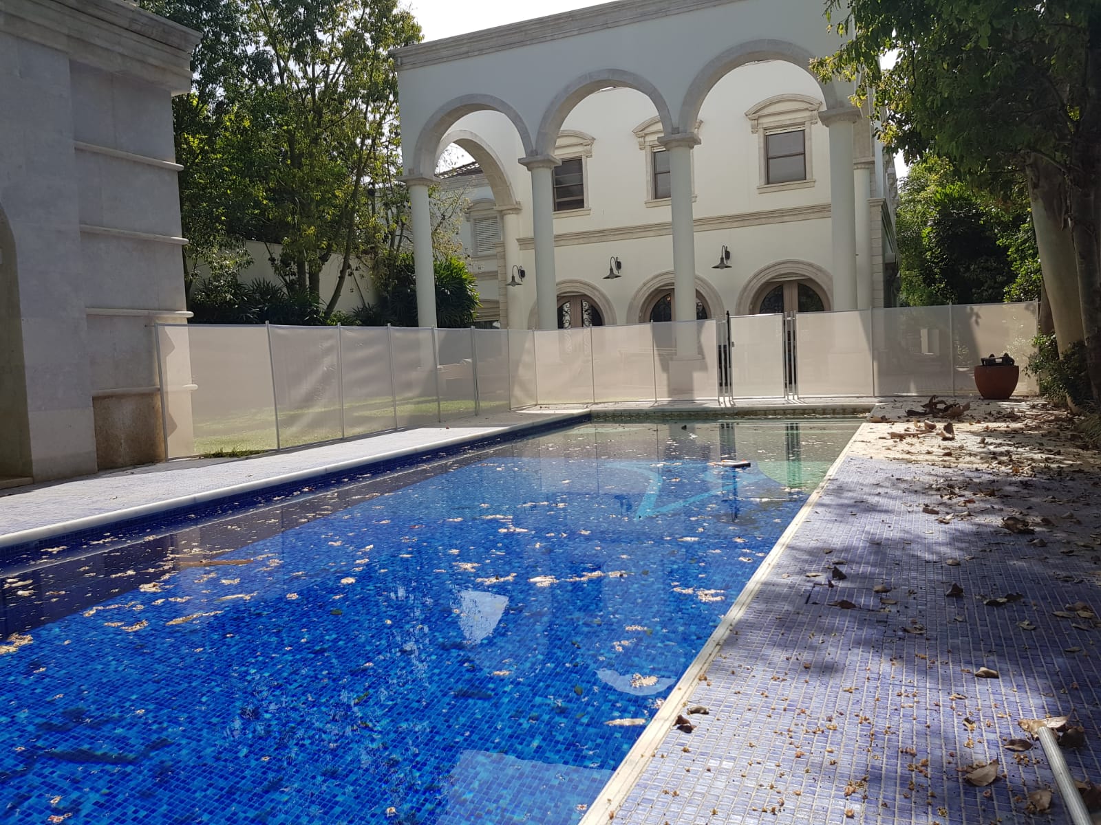 White Mesh Fence 903