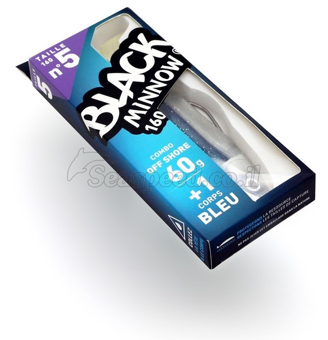 פתיון סיליקון Black Minnow Combo FIIISH מספר 5 במשקל 60 גרם