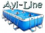 בריכת שחייה מלבנית מדגם Avi Pool Line 460X285X100 עם מסנן חול