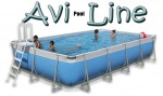 בריכת שחייה מלבנית מדגם Avi Pool Line 440X306X105 עם מסנן חול