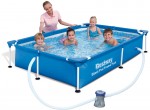 בריכת שחייה Bestway Splash Frame Pool 221x150x43 כולל משאבה 
