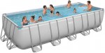 בריכת שחייה מלבנית Bestway Power Steel Frame Pools 640x274x132 כולל קיט מסנן חול
