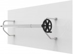 גלגלת נירוסטה טלסקופית לכיסוי סולארי להתקנה על קיר לבריכות ברוחב עד 4 מטר