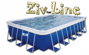 בריכת שחייה מלבנית מדגם Ziv Pool Line 736X346X132