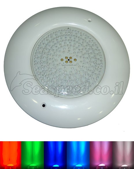 מנורת LED שטוחה צבעונית דגם להתקנה פנימית בבריכות עליות ובריכות מדגם Intex,Bestway,Zodiac-kd Tech, Sea Speed 