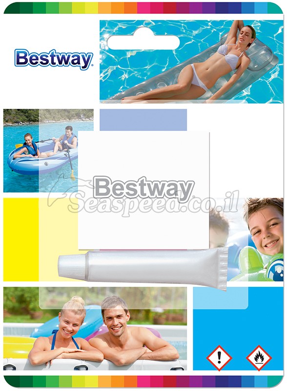 ערכת תיקון טלאי ודבק לבריכות ומתנפחים תוצרת Bestway דגם  62022 
